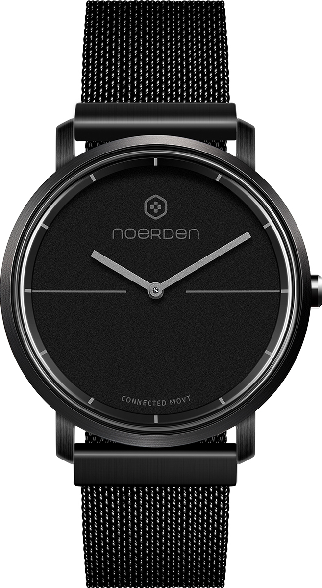 фото Гибридные смарт-часы Noerden LIFE2+, цвет черный, миланский ремешок
