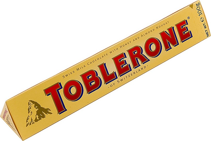 Шоколад в треугольной упаковке Toblerone