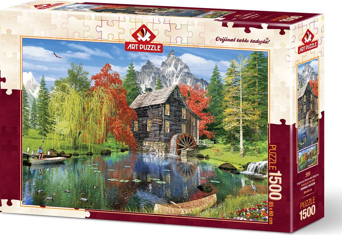 Art puzzle. Пазл 1500 деталей. Пазл рыбалка. Пазлы пластиковые 1500. 1500 Пазлов размер.