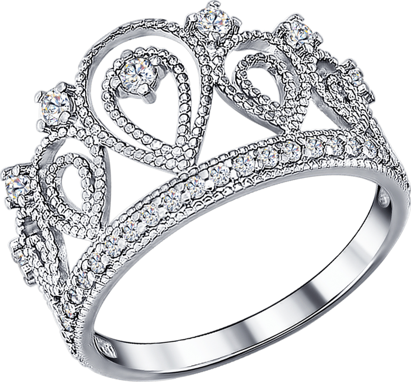 Кольцо корона серебро Соколов