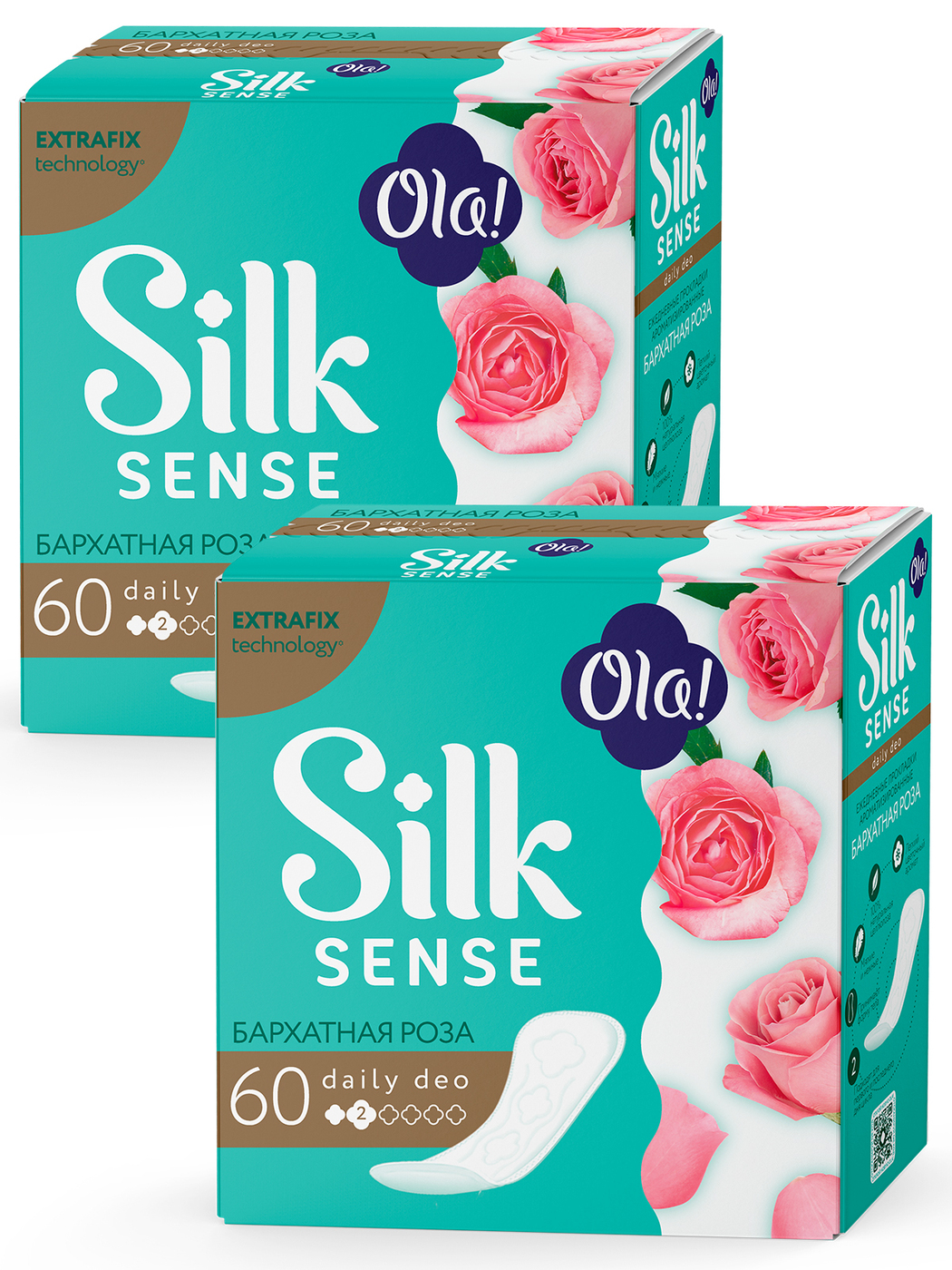 Ola! Silk sense Daily deo прокладки ежедневные 60 шт бархатная роза