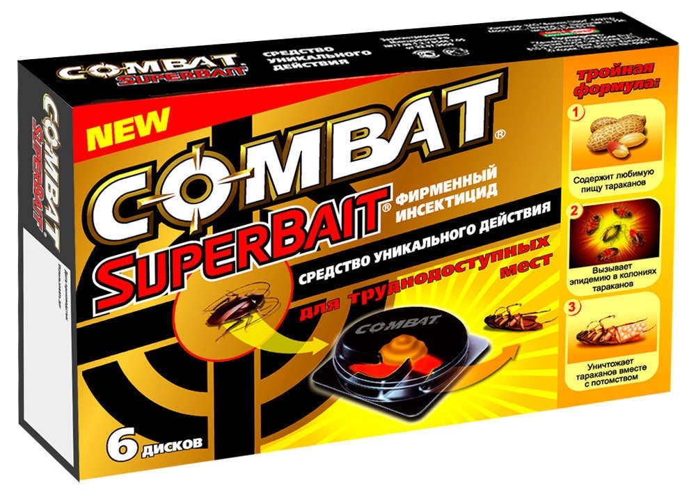 Характеристики Henkel Ловушки для тараканов "Combat Super Bait", 6 шт ...