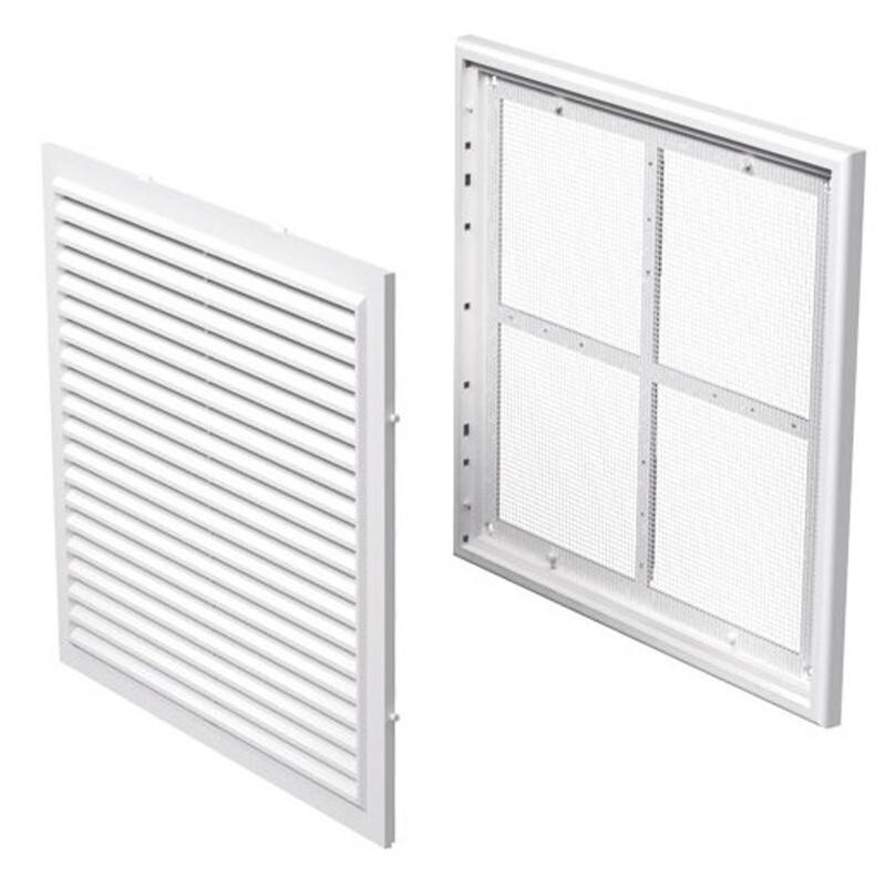 Решетка приточно-вытяжная МВ 250 с белая Vents 250х250 с рамкой и ...