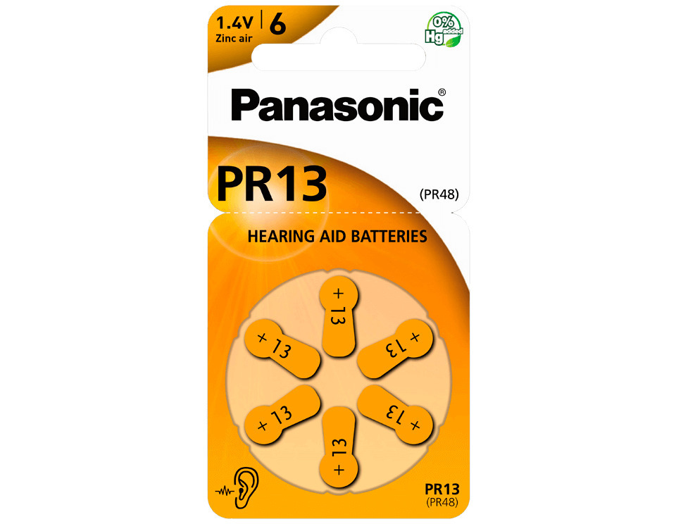  PANASONIC ZA13H(PR13/PR48) BL6 для слуховых аппаратов .
