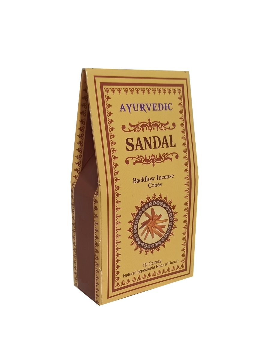 Благовония Аюрведик Сандал / Ayurvedic Sandal, 10 конусов - купить по ...