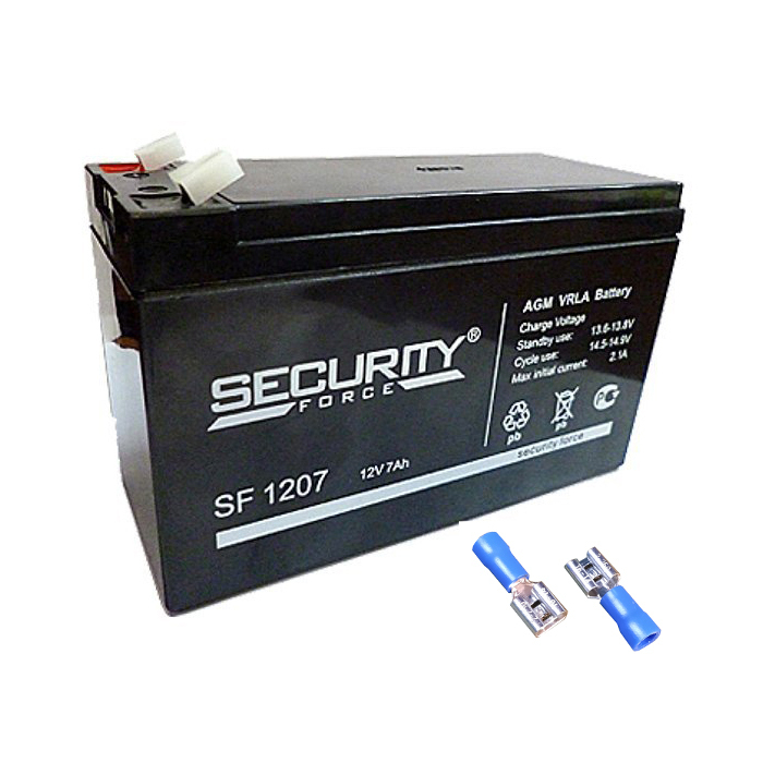 Security force. Аккумулятор Security Force SF 1207. Батарея аккумуляторная Security Force SF 1207 (12v 7ah). SF 1207 аккумулятор 7ач 12в. Батарея аккумуляторная Security Force sf1207 12в/7 а/ч.