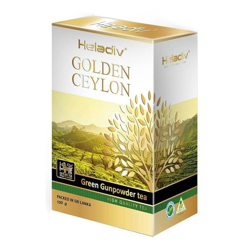 Golden green москва. Чай Golden Ceylon Heladiv. Чай Green Tea Gunpowder. Gunpowder зеленый чай, листовой 100г. Чай зеленый Хеладив 25 пак..