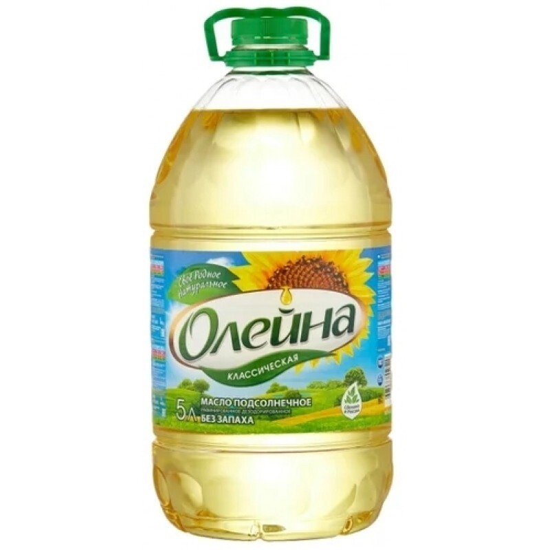 Характеристики Олейна масло подсолнечное рафинированное, 5 л, подробное .