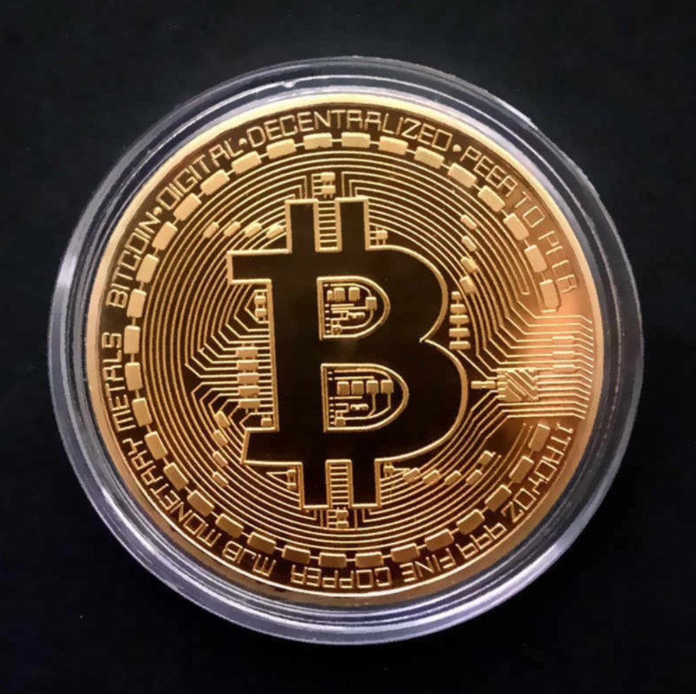 Монета сувенир биткойн (Bitcoin)