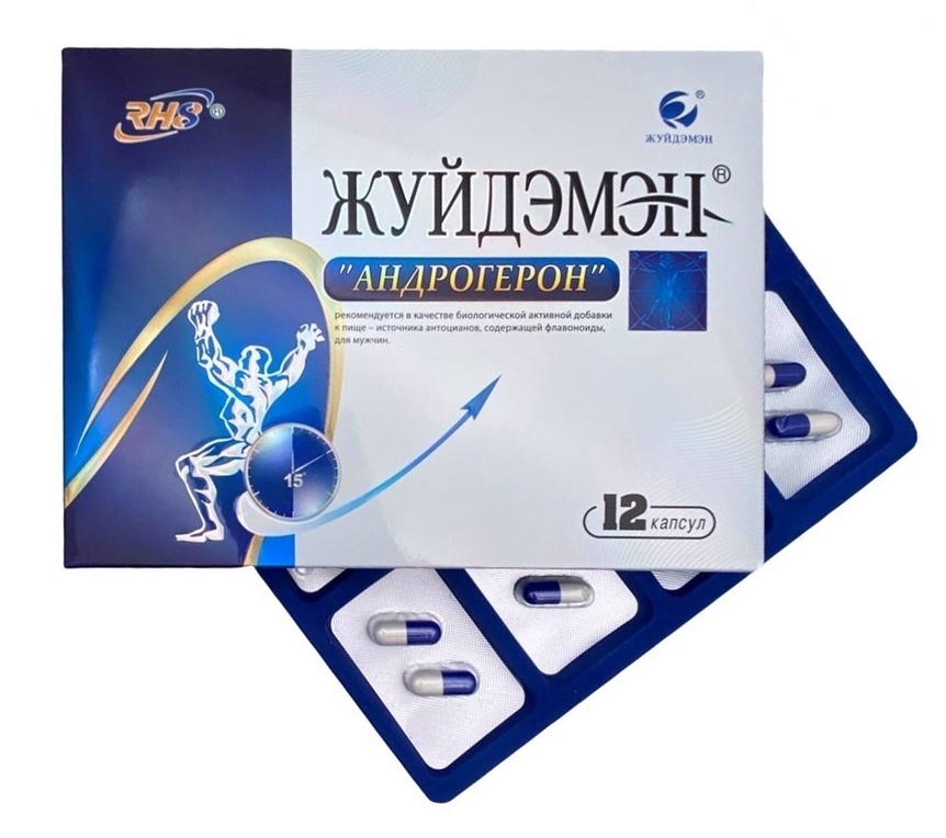 Возбудитель для мужчин Жуйдэмэн Андрогерон капсулы, 12 капсул ...