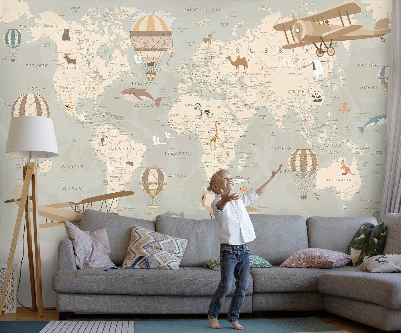 Карта мира в доме