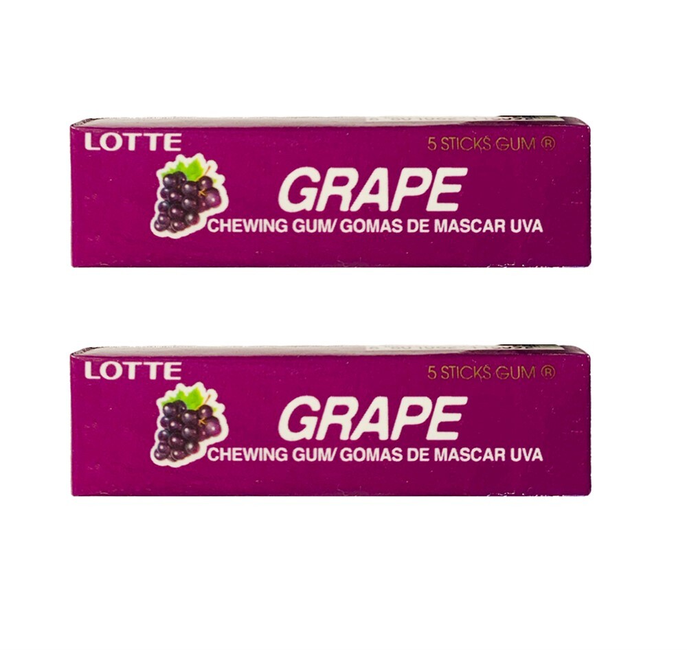 Жвачка Lotte виноград (пластинки) (2 шт. по 12,5 гр.) — купить в ...