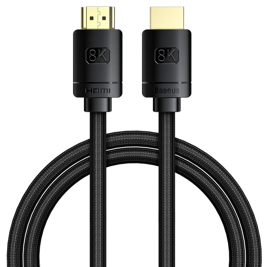 КабельBaseusHighDefinitionSeriesHDMI8KtoHDMI8KAdapterCable1mBlack(CAKGQ-J01)