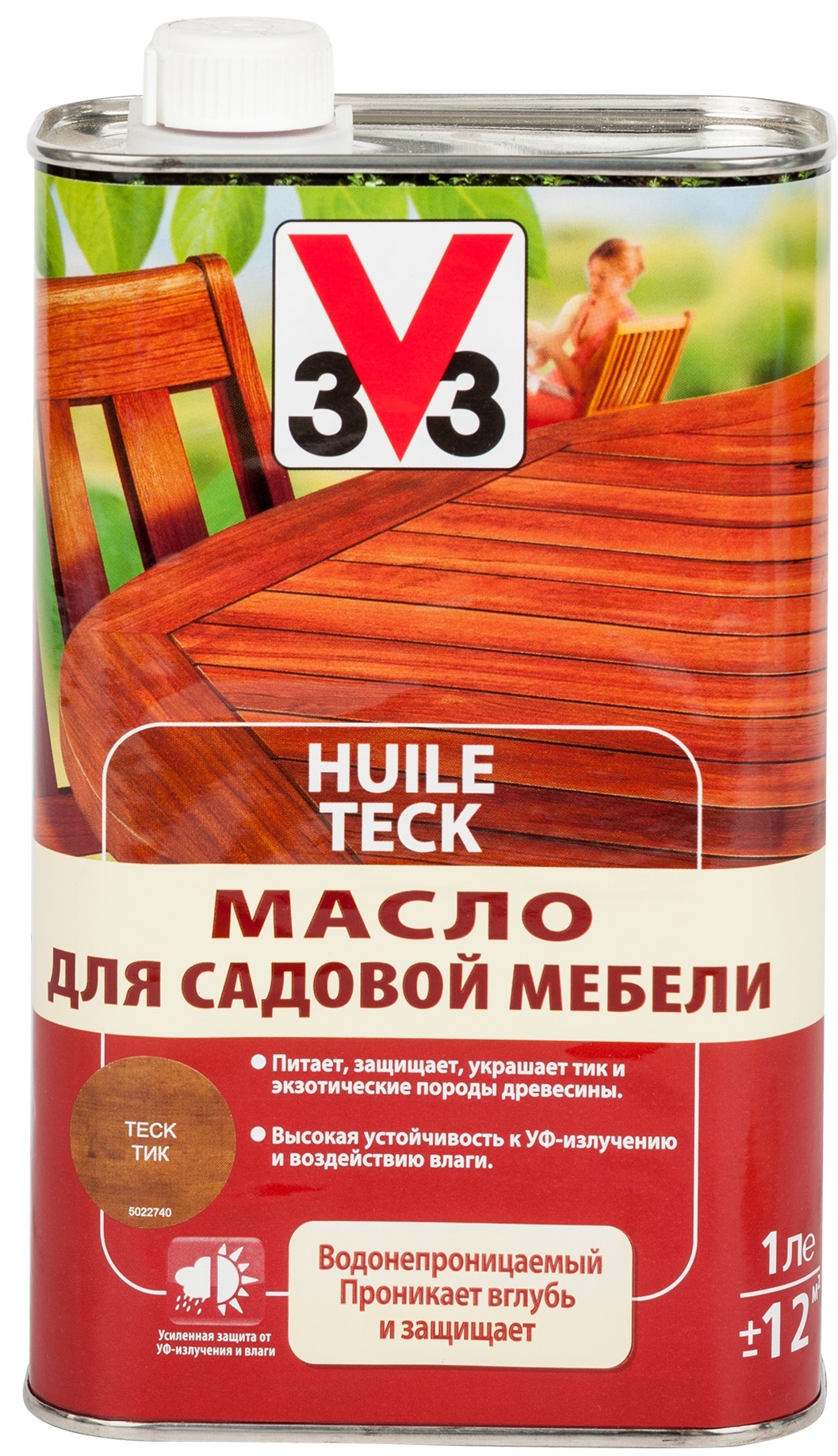 Масло v33 для террас тиковое дерево 5л.