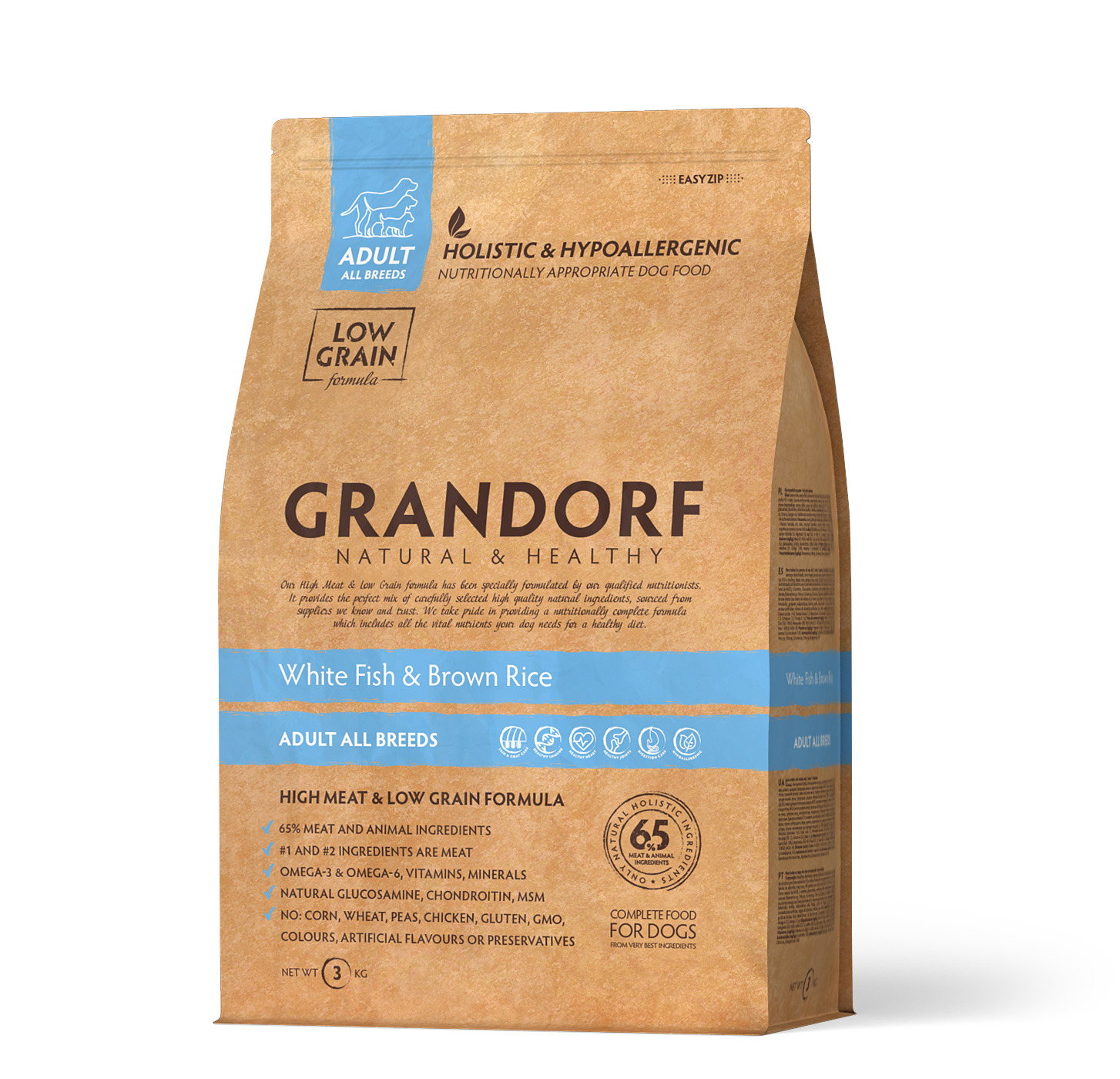 Сухой корм для собак Grandorf GD All Breeds White Fish&Rice ...