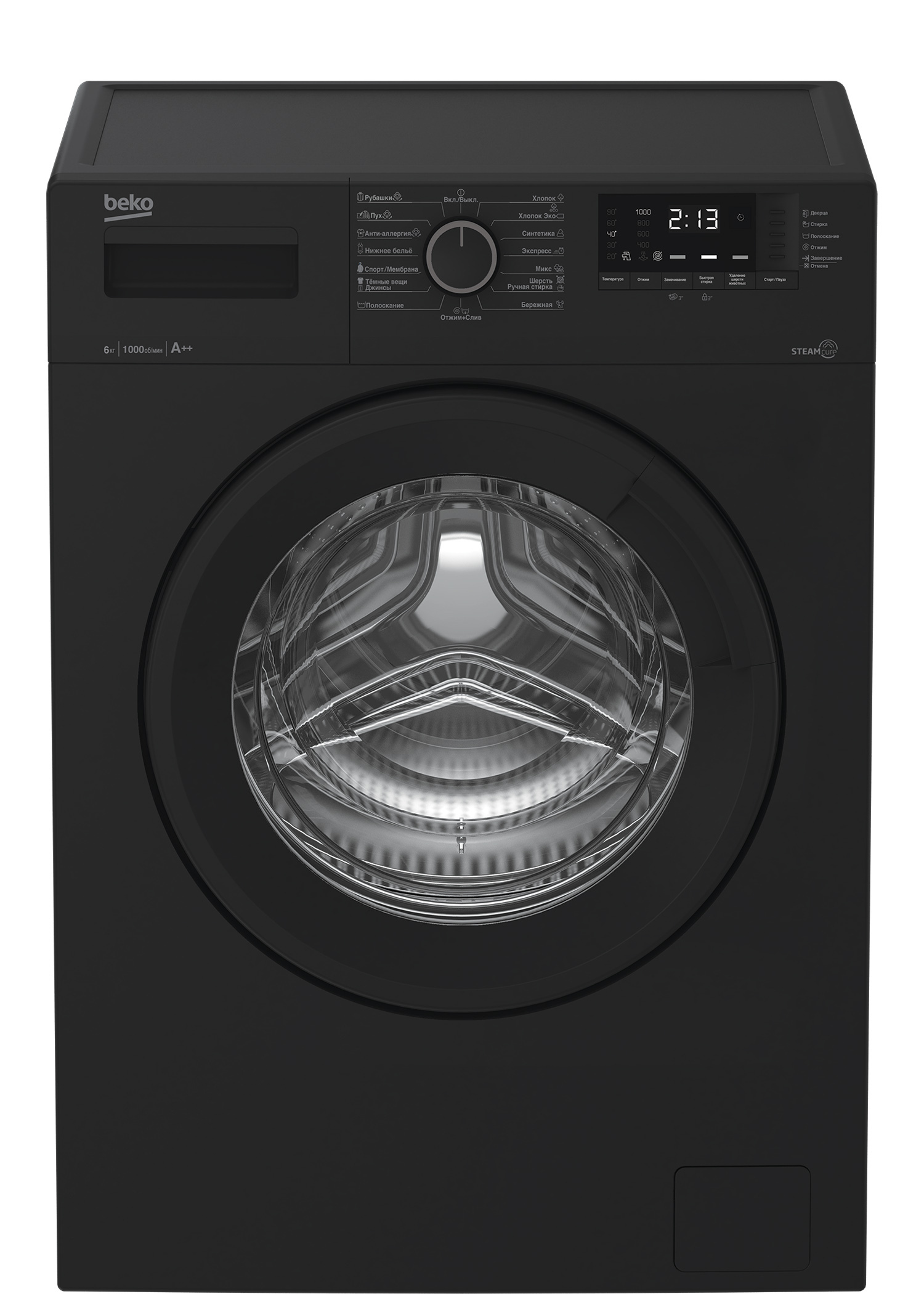 Beko Стиральная машина WSRE6512ZAA, черный