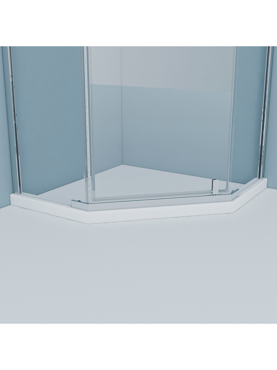 Фото товара на маркетплейсе ozon Декоративный профиль под душевое ограждение 90х90, белый, Steel, IDDIS, STE5WS9i22