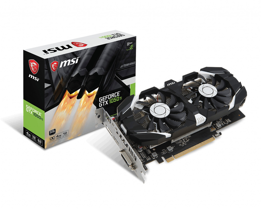 MSI Видеокарта GeForce GTX 1050 Ti GeForce GTX 1050 Ti 4 ГБ (GTX 1050 TI  4GT OC) 4 ГБ (GTX 1050 TI 4GT OC), LHR