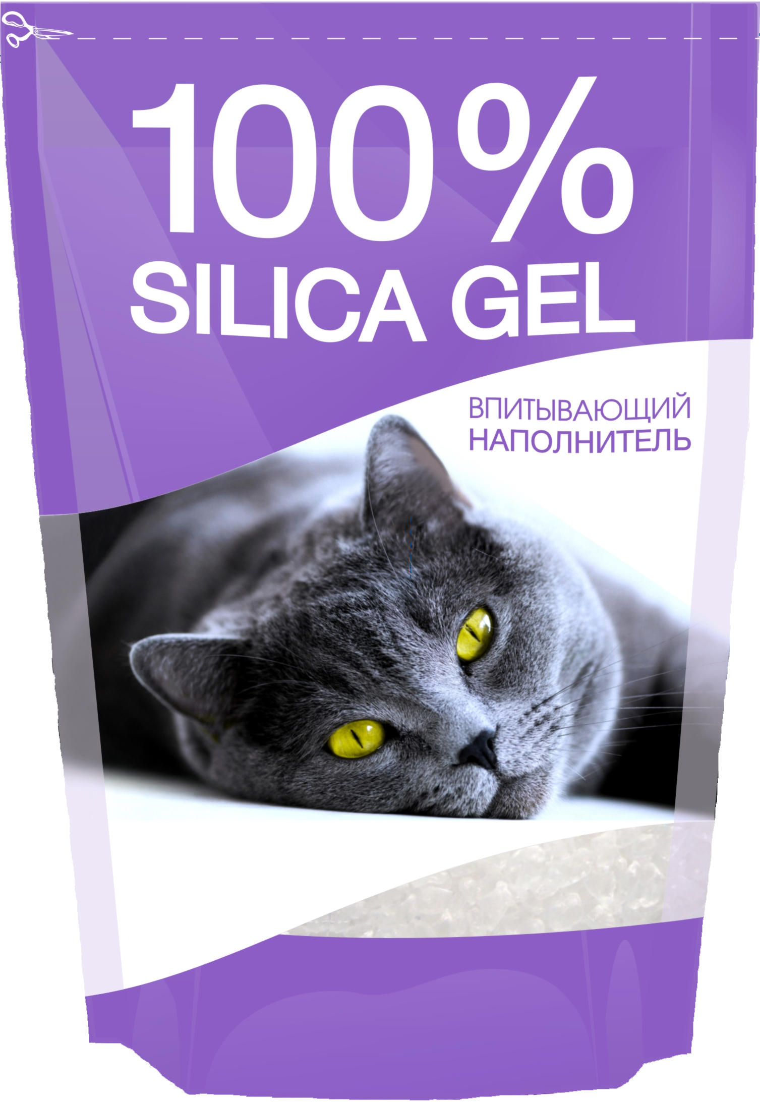 Гель для кошек. 100% Silica Gel мешок 19кг. Наполнитель 