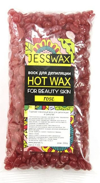 Воск для депиляции пленочный jesswax rose