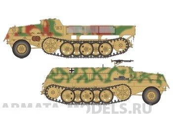 Сборная модель Bronco Models CB35214 German sWS Supply Ammo Vehicle & Armored Cargo Version(2 in 1) Масштаб 1/35