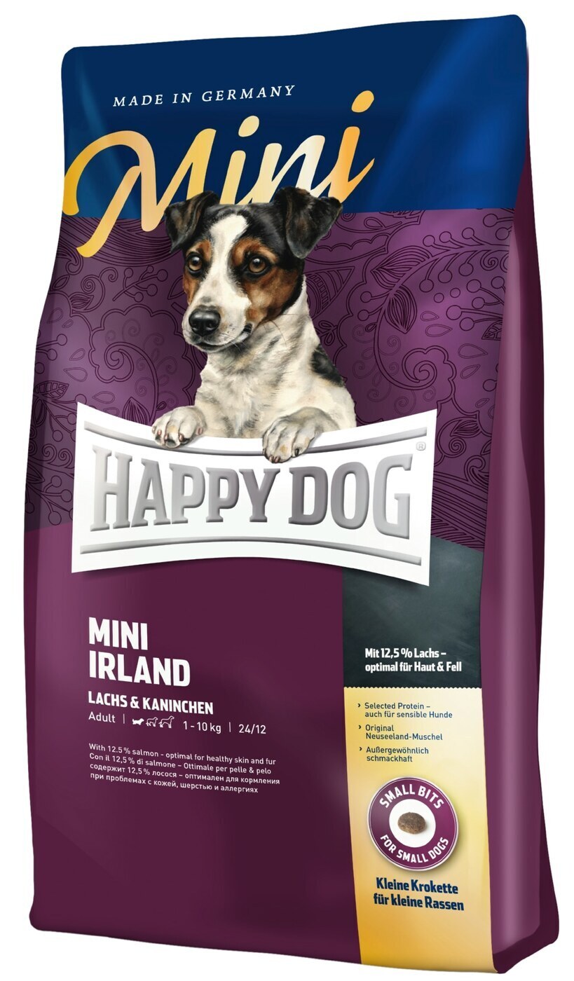 Сухой корм для собак мелких пород с лососем и кроликом Хэппи Дог Happy ...