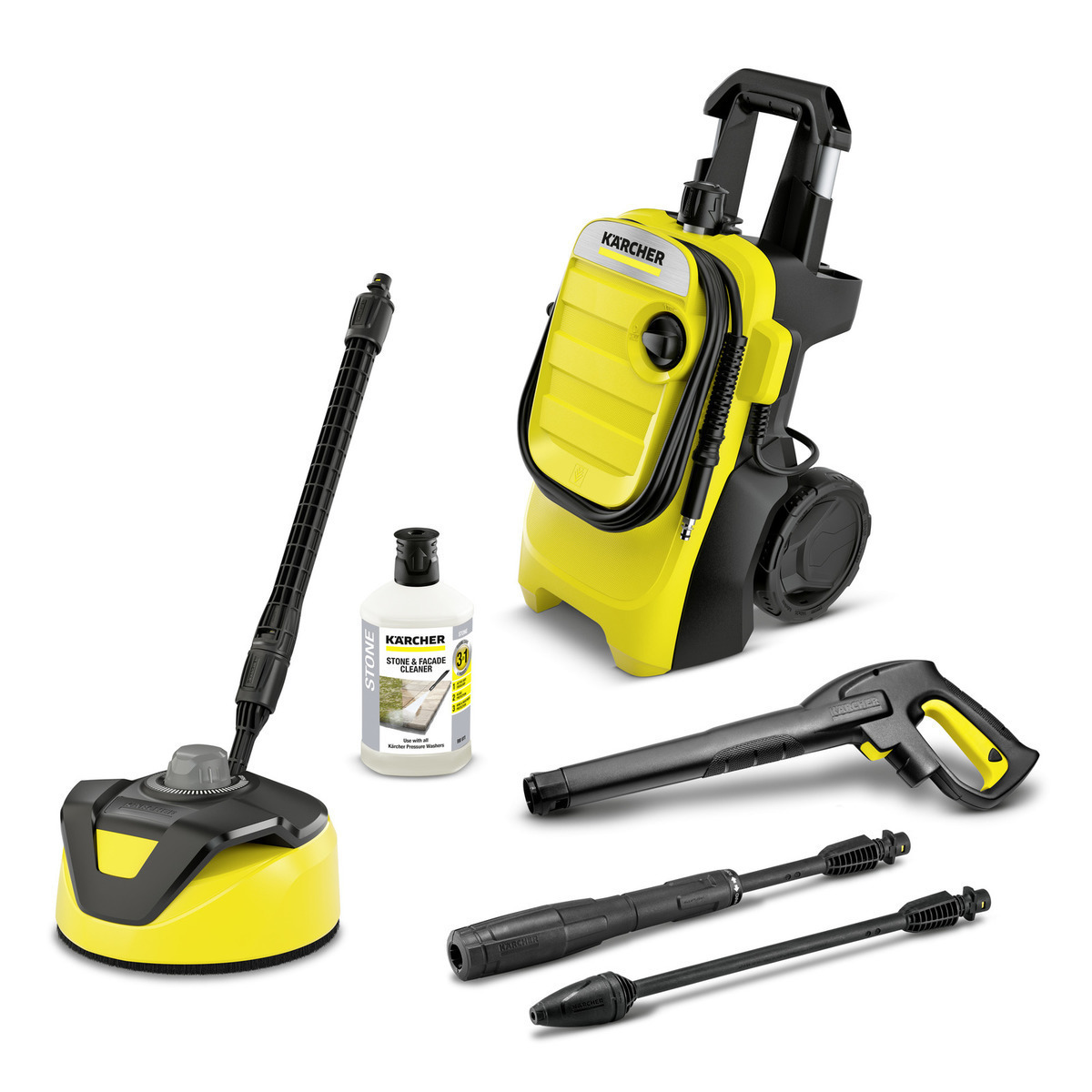 Мойка высокого давления Karcher K 4 Compact Home 1.637-503.0, с комплектом  для уборки Home Kit, струйная трубка Vario Power, грязевая фреза, разъем ...