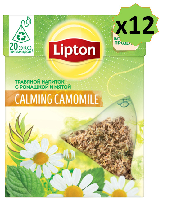Чай травяной Lipton Calming Camomile Липтон с ромашкой и мятой, 12 ...