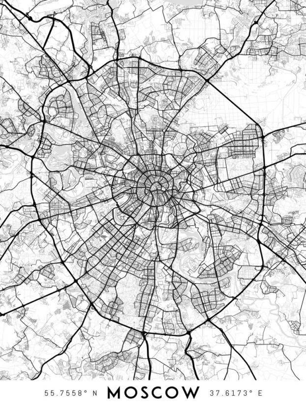 Карта москвы в высоком разрешении для печати