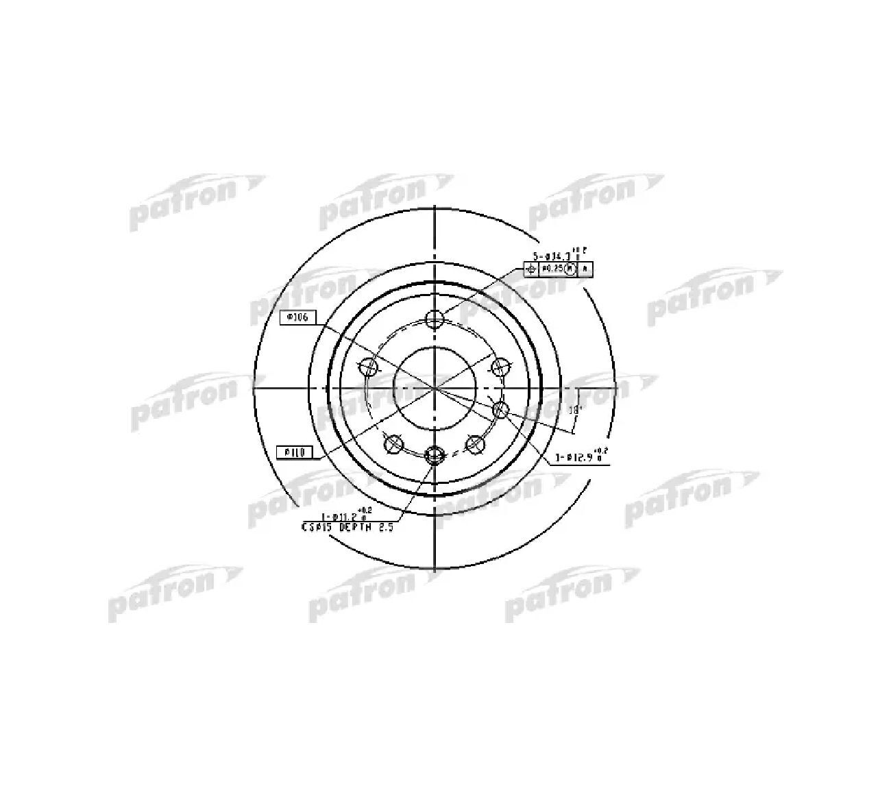 Диск тормозной задн PBD2714