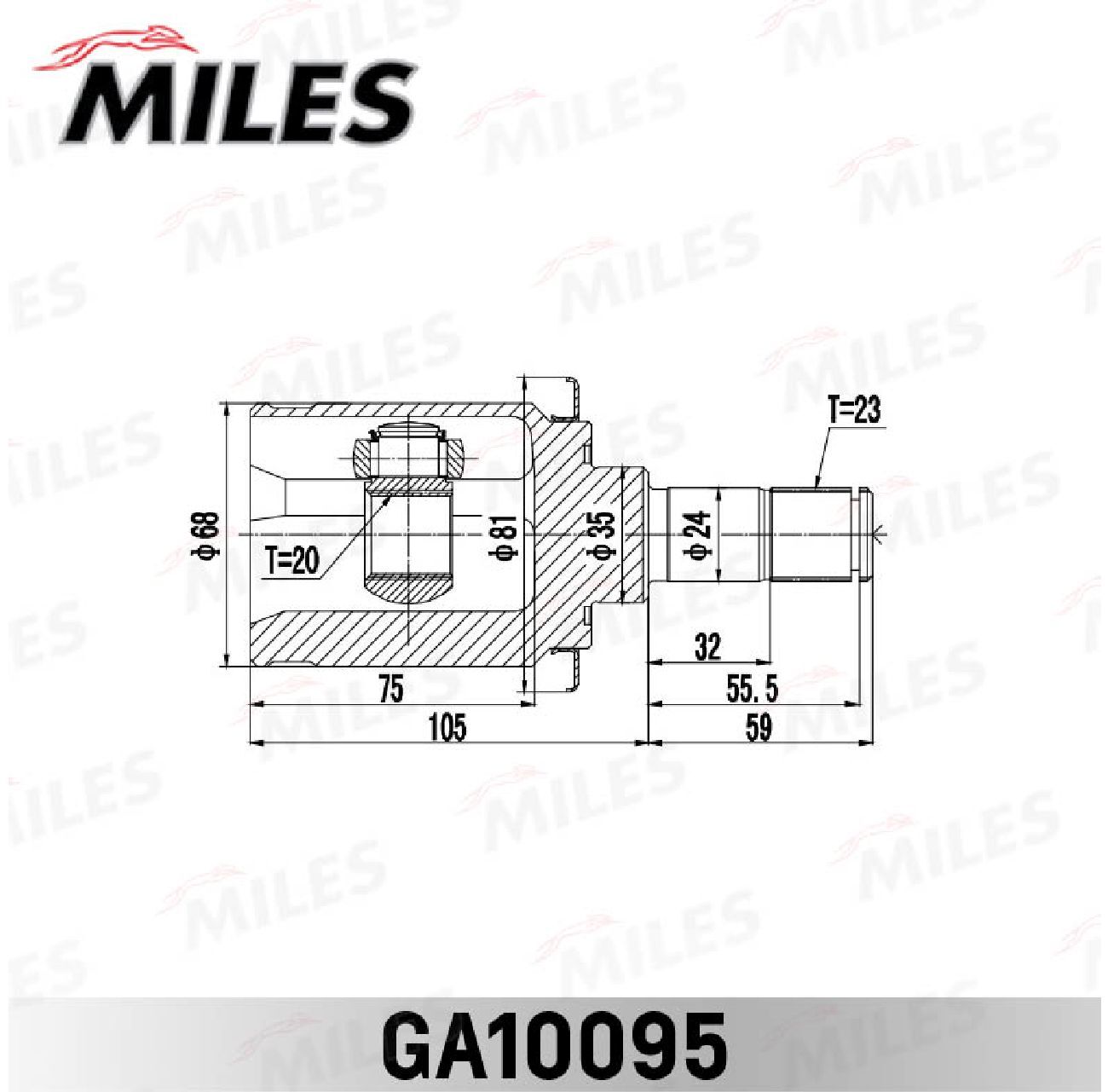 Шрус Внутренний Miles арт. GA10095