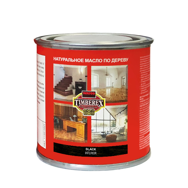 Масло для дерева и мебели Timberex Wood Finishing Oil, быстросохнущие масла для дерева, пропитка для дерева для внутренних работ, тонирующая морилка для дерева, морилка, Эбеновое дерево, 0.2 л