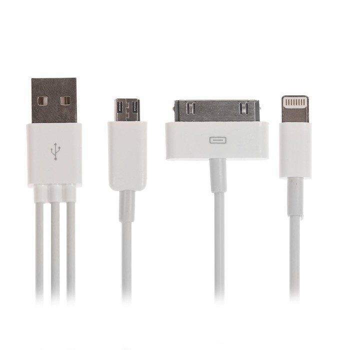 Home cable. Кабель Micro USB - MICROUSB, Luazon 19см, белый 1038443. Переходник Luazon, с Lightning на MICROUSB, 1 шт, серебристый. Кабель Luazon Home (155883) 3 в 1 , MICROUSB/Lightning/iphone 30-Pin - USB, 1 А, 0.2 М, белый.