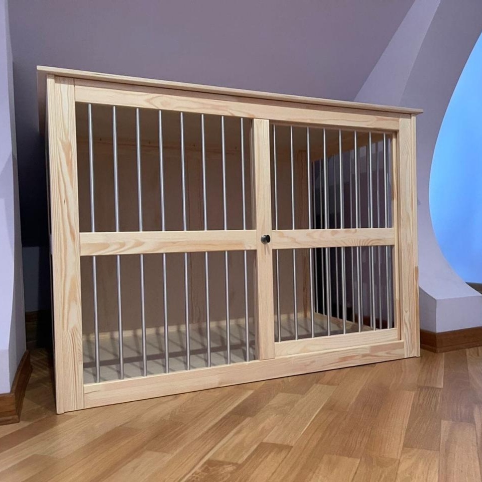 Деревянная клетка тумба для собаки в квартиру