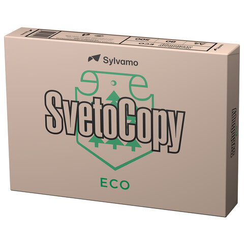 Бумага офисная А4, 80 г/м2, 500 л., SVETOCOPY ECO, белизна 60%, Sylvamo ...