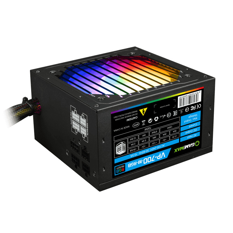 GAMEMAXБлокпитаниякомпьютераVP-700-RGB-MODULAR80+,Ultraquiet,700Вт