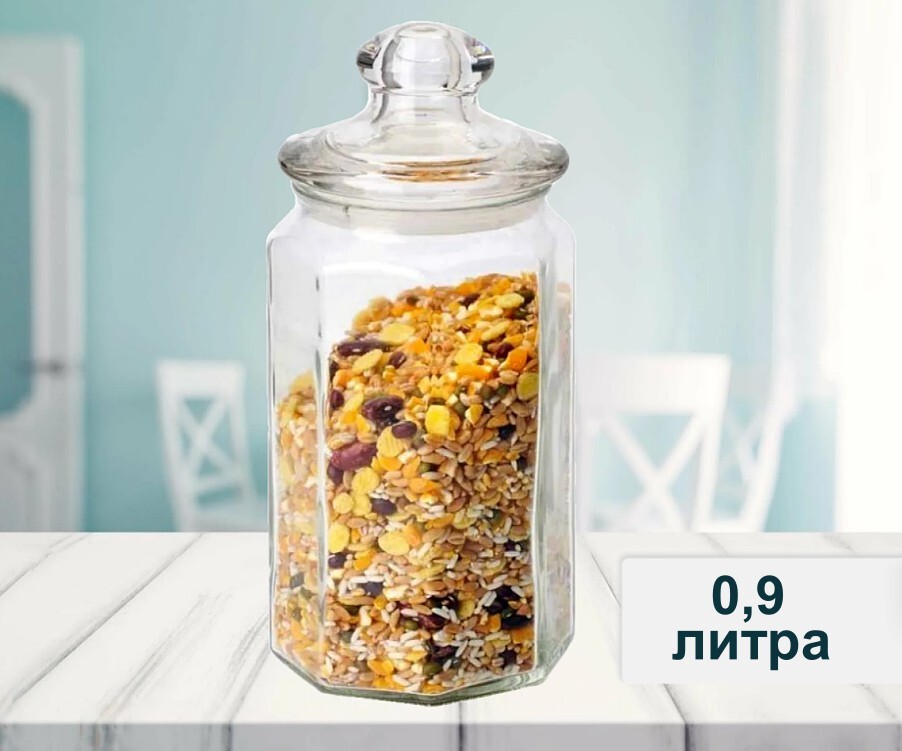Стеклянная емкость для сыпучих. Банка для сыпучих продуктов lattina 0,6 л 004468.