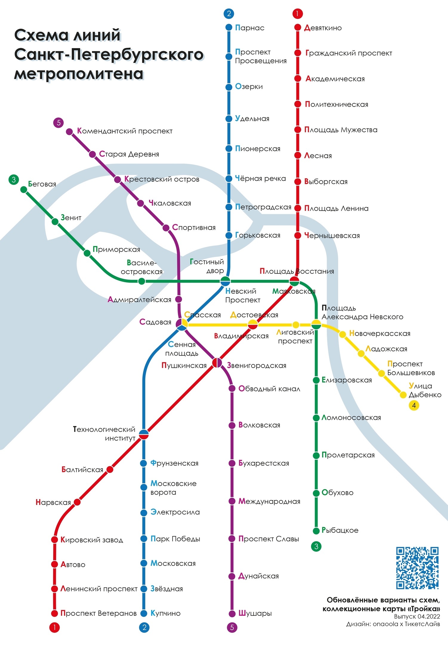 линии метро санкт петербурга