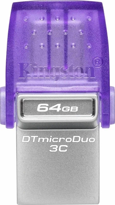 Kingston USB-флеш-накопитель DTDUO3C 64 ГБ, фиолетовый