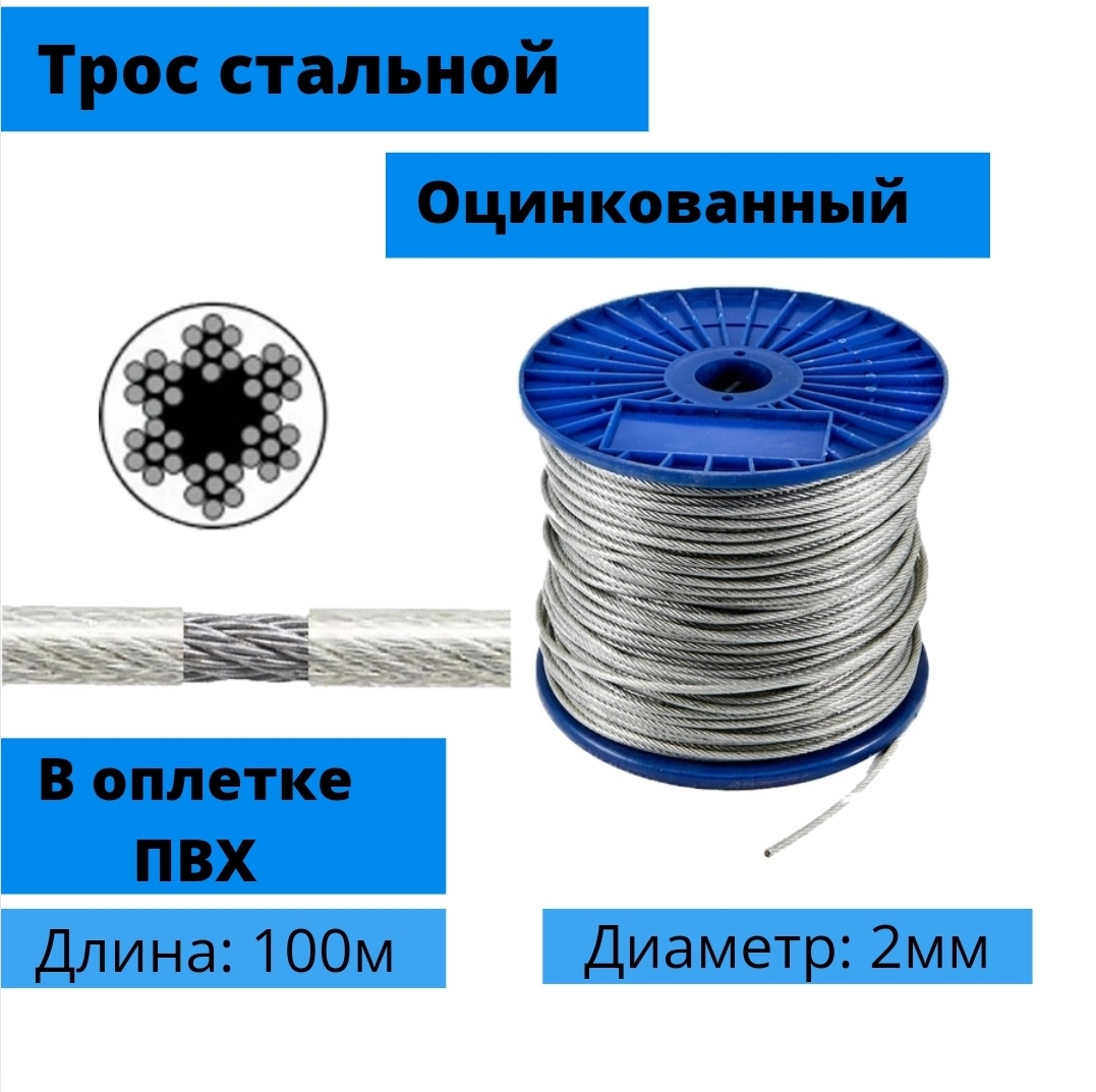 Трос в пвх. Трос стальной din 3055 2 мм (100м). Трос оцинкованный 3 мм din 3055. Трос в оплетке ПВХ din 3055 6/8мм. Трос стальной оцинкованный 6/7 6х7+FC В оболочке ПВХ din 3055 расшифровка.