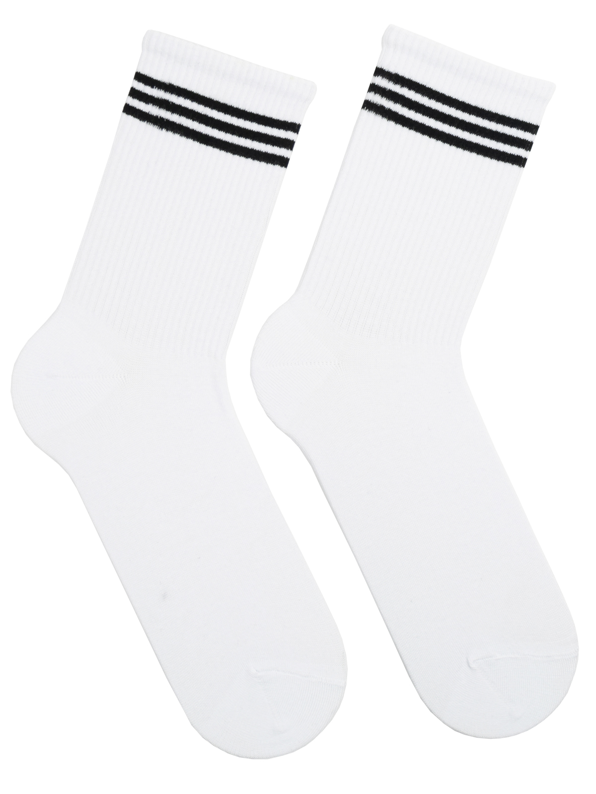 Белые носки с полосками