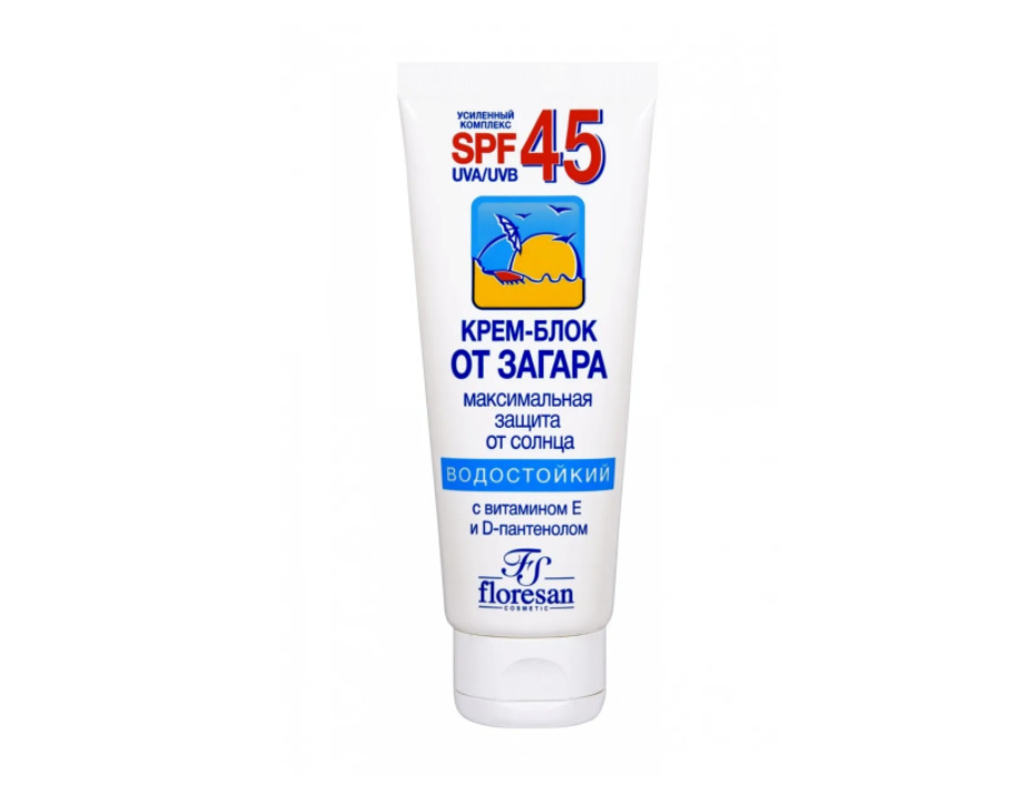 Крем от загара spf 45 floresan. Floresan крем-блок от загара SPF 45 водостойкий 125 мл. Солнцез. Крем блок от загара spf45 125мл (ф113). Крем-блок для лица от загара spf45. Водостойкий. 125мл/ф-113.