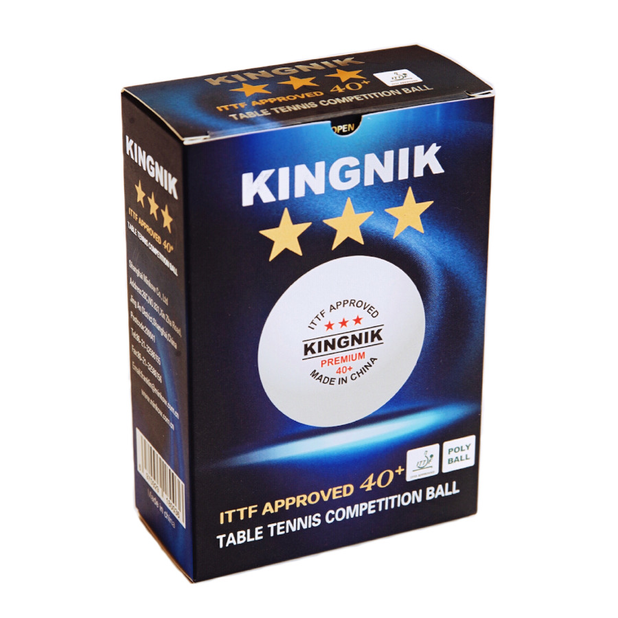 Мячи для настольного тенниса KINGNIK 3* 40+ PREMIUM (6шт)