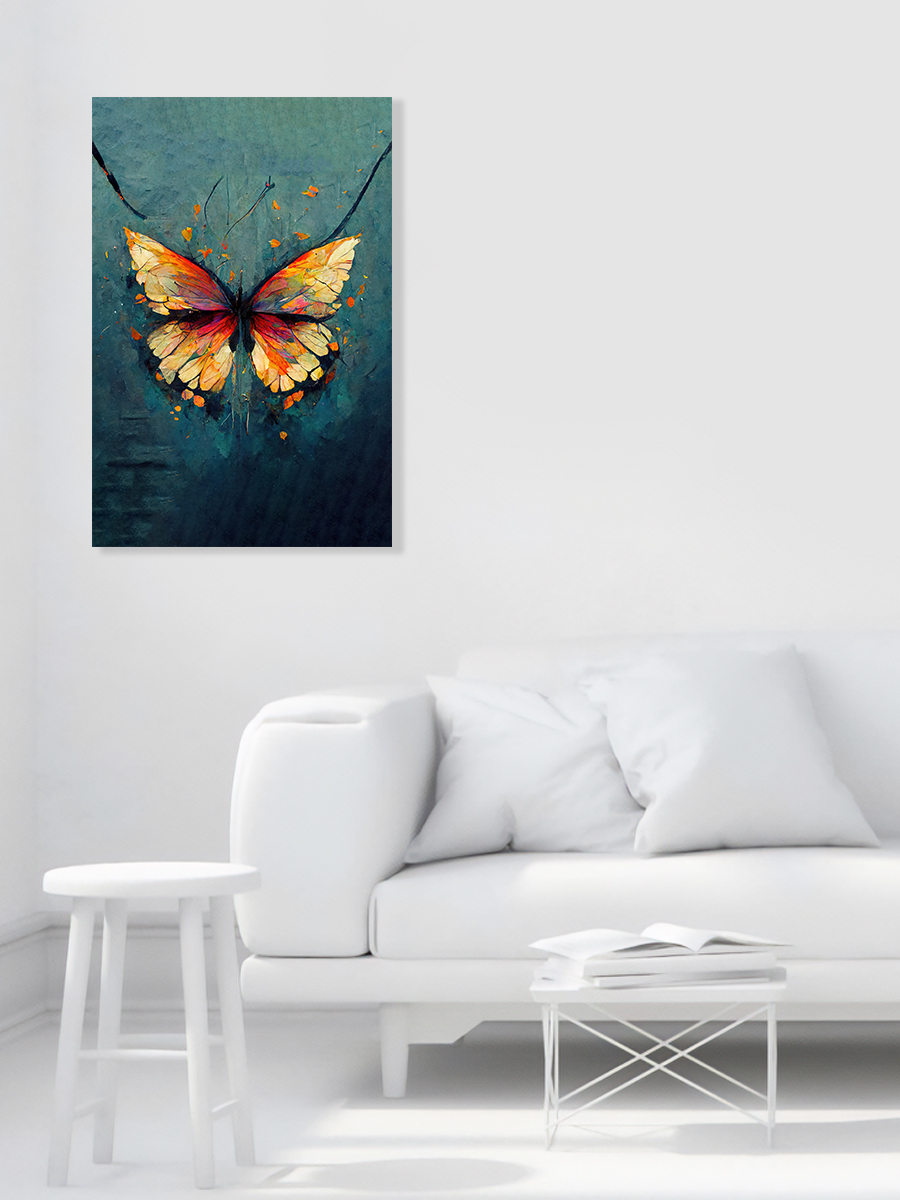 Изображение бабочек в интерьере