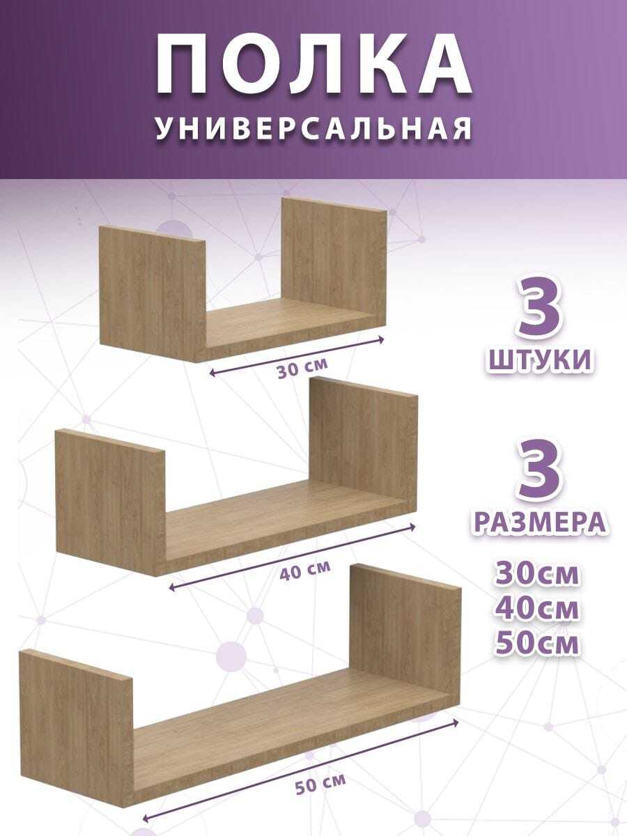 Комплект полок pragmatic 154х74 мм металл цвет черный 3 шт