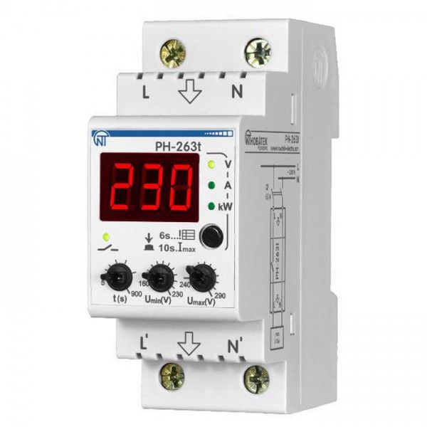 Реле контроля напряжения и тока РЕЛЕОН 1L; 230В AC; 63А, RV121823063 - выгодная  - Товар на картинке можно купить.