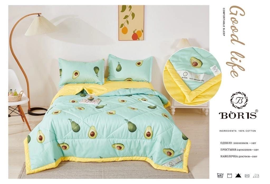 Комплект постельного белья c одеялом boris evro. 1 quilted blanket 200x230 1 bed sheet 2 pillowcase 2 pillow 200x230 50x70 50x70. Комплект белья с готовым одеялом. Постельный комплект с одеялом вместо пододеяльника. Комплект белья с готовым одеялом.