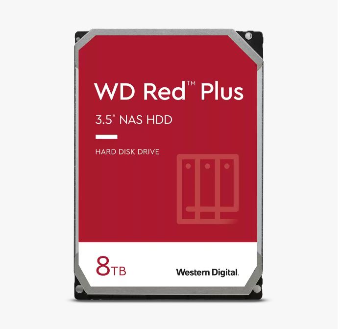 WesternDigital8ТБВнутреннийжесткийдискRedPlus3.5"5640об/мин(WD80EFZZ)