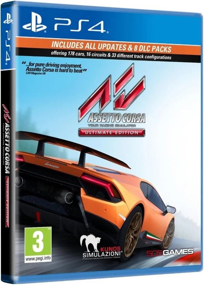 Игра Assetto Corsa: Ultimate Edition (PlayStation 4, Русские субтитры)