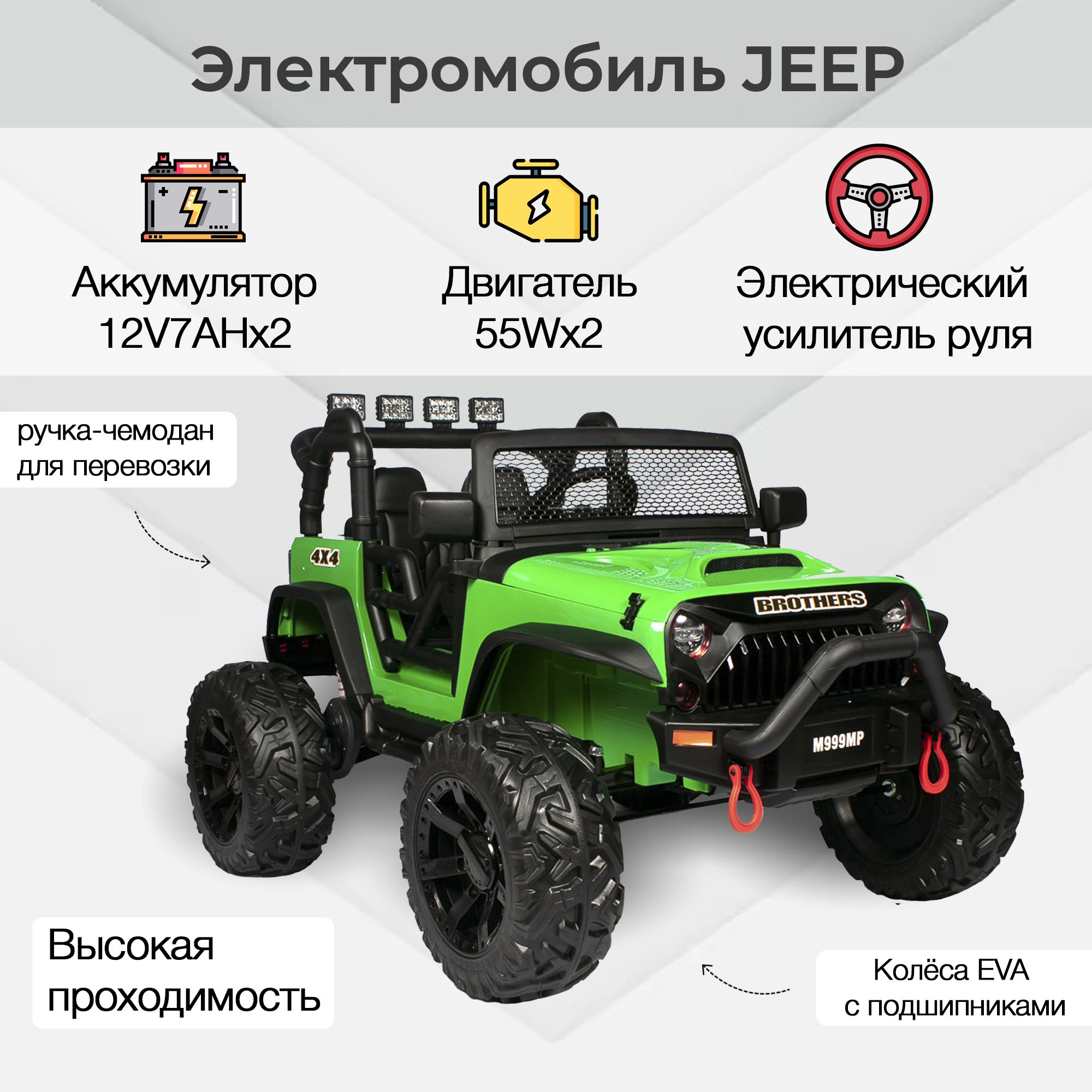 Электромобиль детский машина Jeep с пультом управления на аккумуляторе для  детей, со световыми и звуковыми эффектами на улицу, - купить с доставкой по  выгодным ценам в интернет-магазине OZON (836365812)